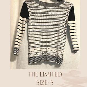 The limited black and white long sleeve top. Perfect for business or dinner.